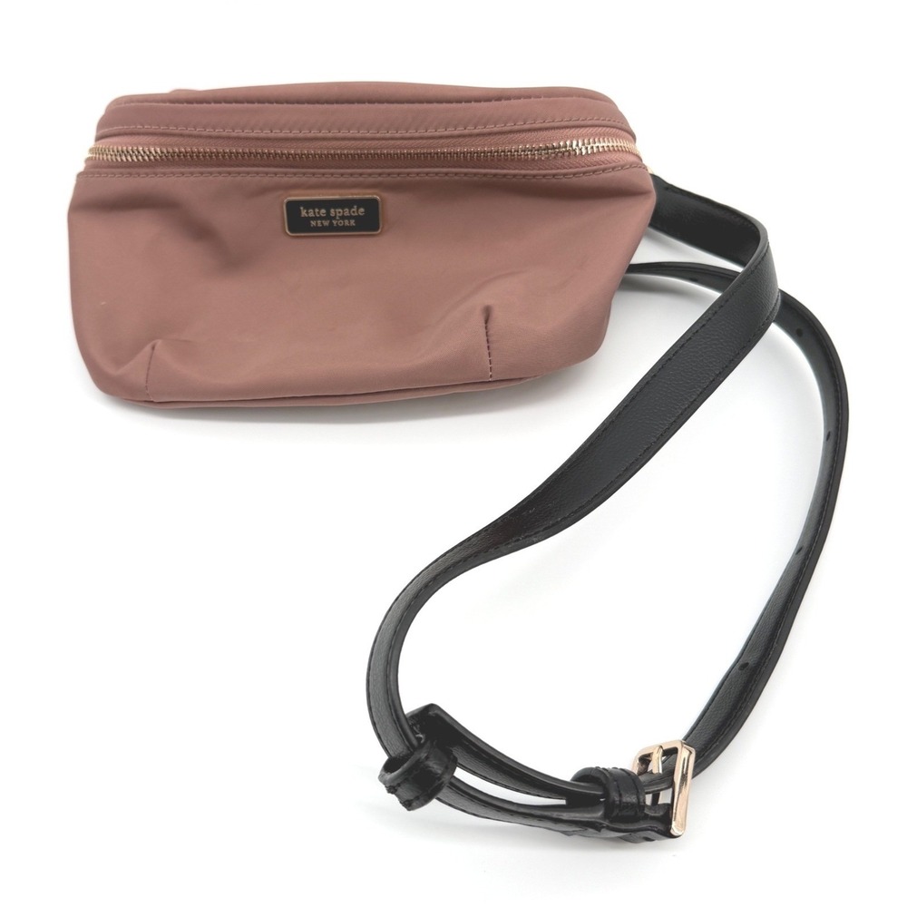 Kate Spade Belt Bag Women OS Mauve Nylon Fanny Pack Travel Pouch Chic *Marks